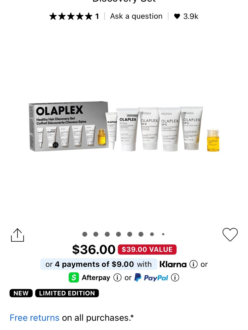 OLAPLEX Travel-Size Treatment Set in White & Yellow - Picture 4 of 4